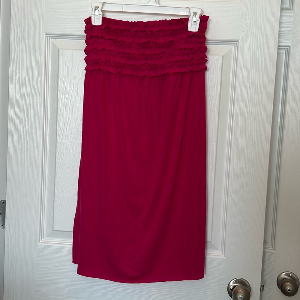 Xhilaration Pink Ruffle Swimsuit cover EUC